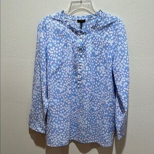 Talbots Blue Floral Women's Top